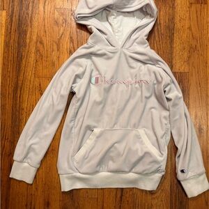 Champion Light Gray Hoodie with Logo